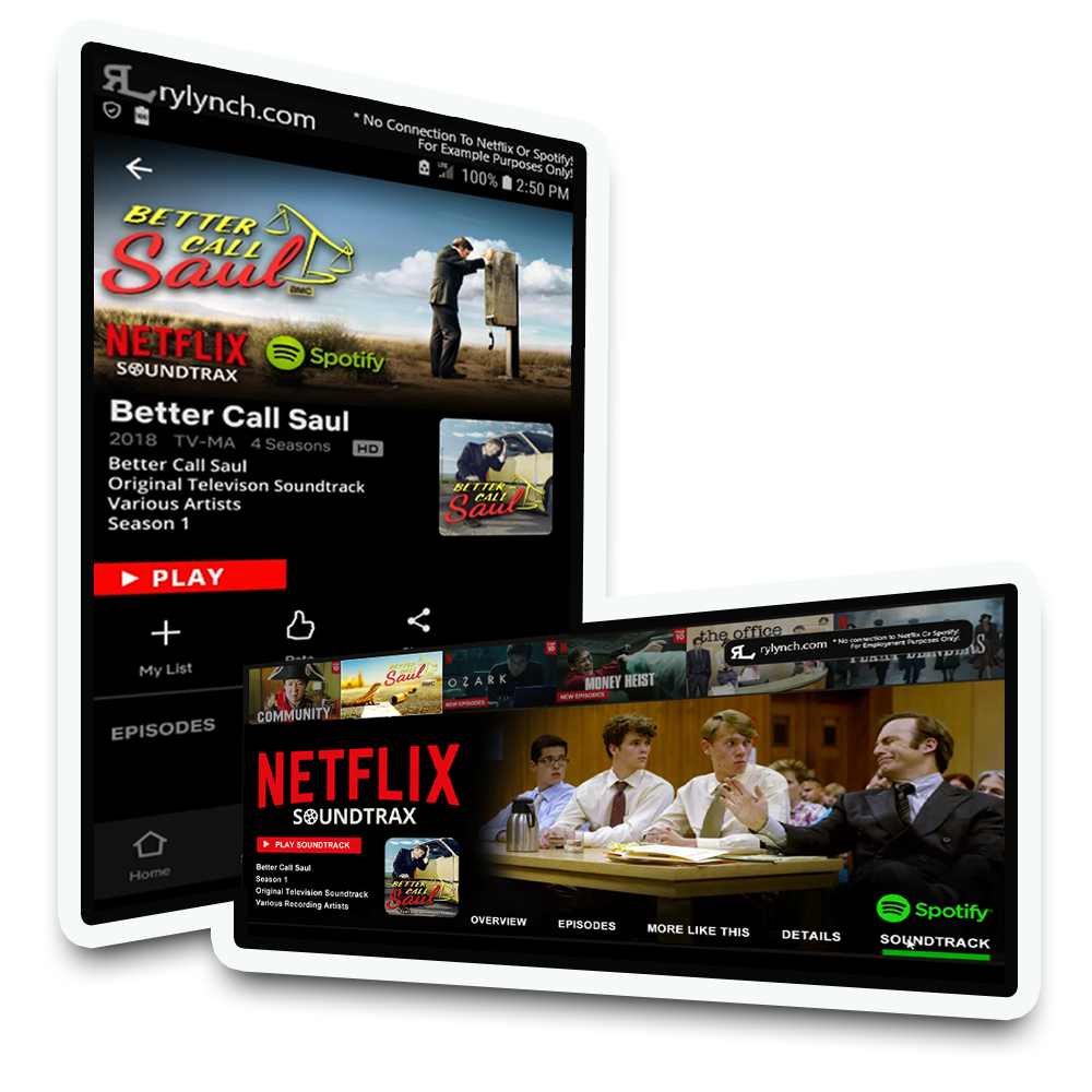 A Mock-Up For Co-Branding Streaming Services Made With Adobe XD and Photoshop